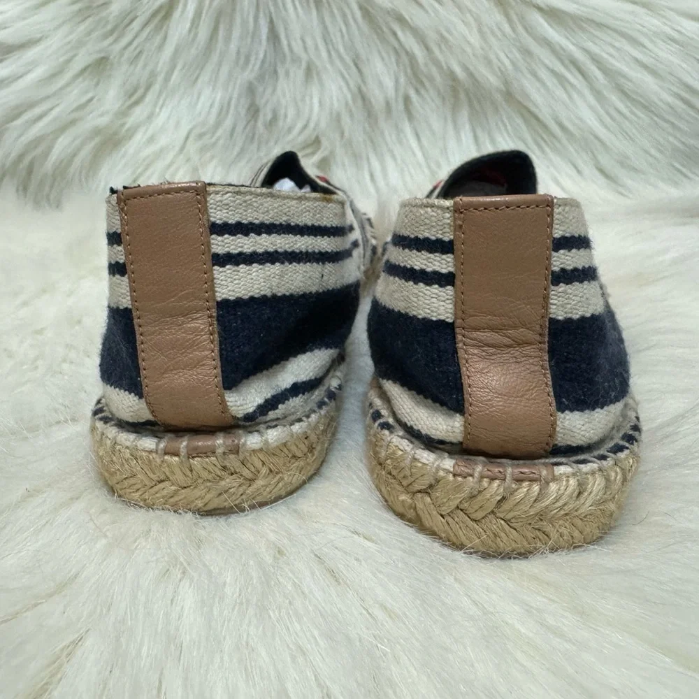 Tory Burch canvas nautical striped espadrille flats